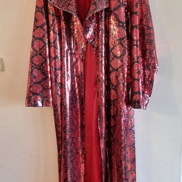 adidas Ivy Park Red Sequin Jacket - Picture 2 of 8